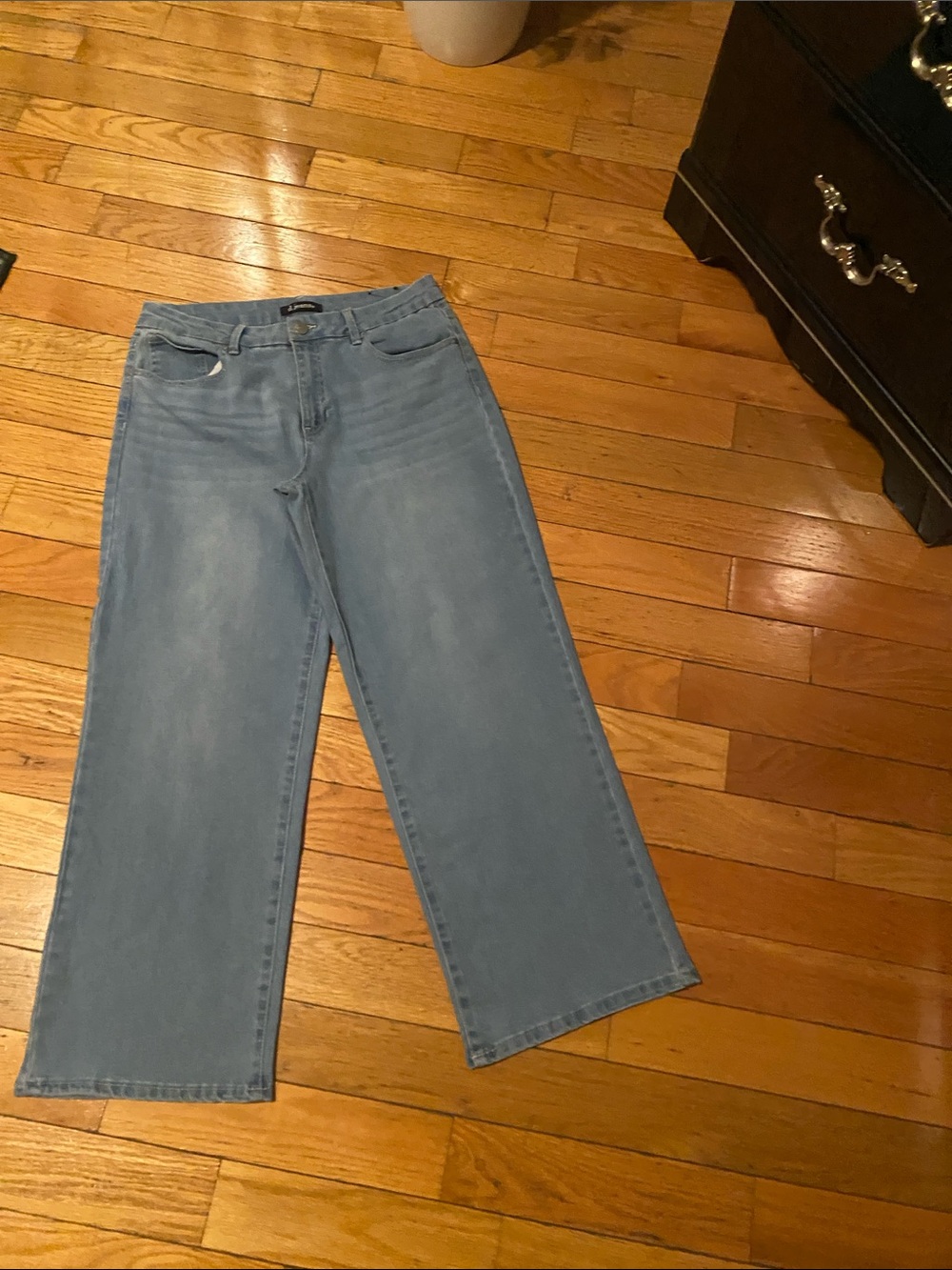 d. jeans Light Blue Wide-Leg Womens Jeans